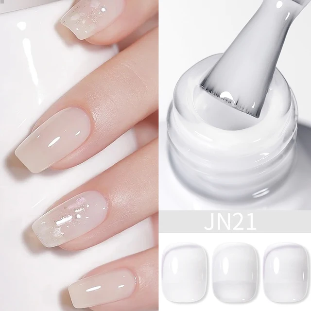 Born Pretty UV/LED gél lakk 10 ml - Jelly Nude Series - JN21 Milky White