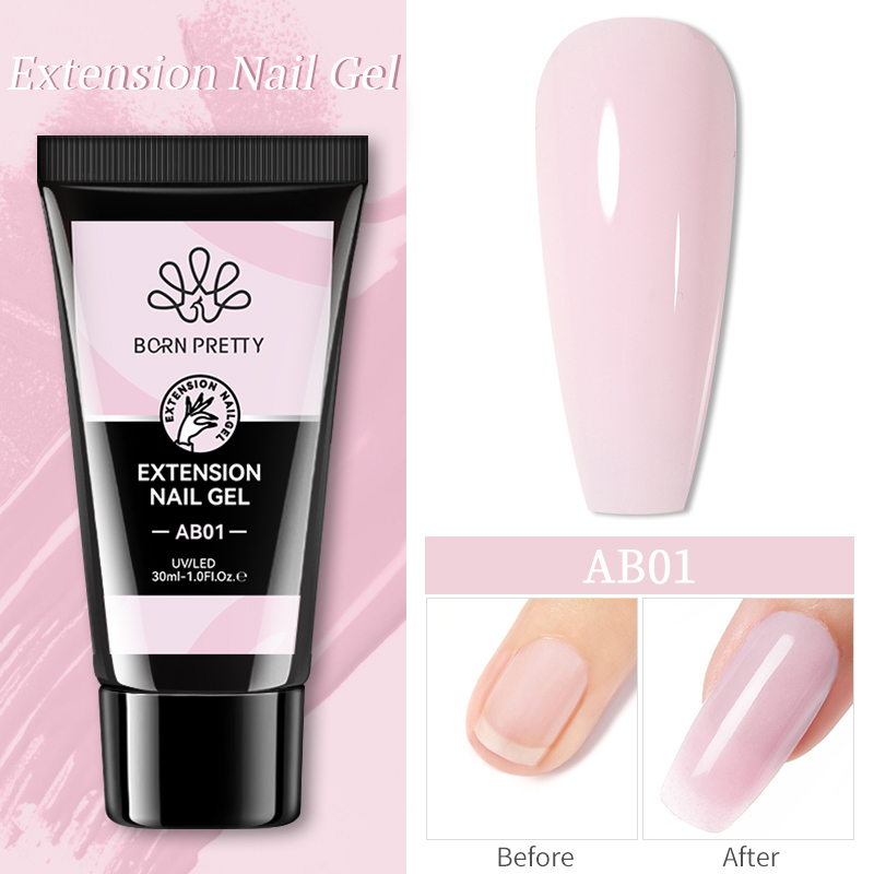 Born Pretty Poly Gél 30 ml - AB01 - Soft Pink