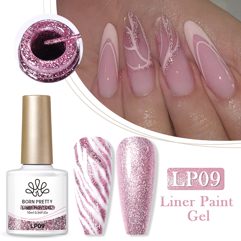 Born Pretty Liner Paint Gel 10 ml - LP09 - Rózsaszín