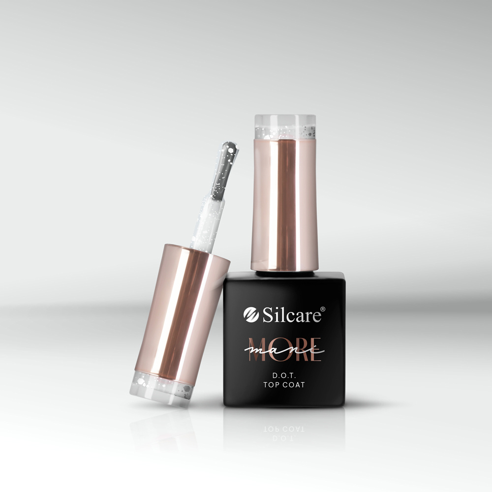 Silcare maniMORE D.O.T. Top Coat - 10 g - Silver