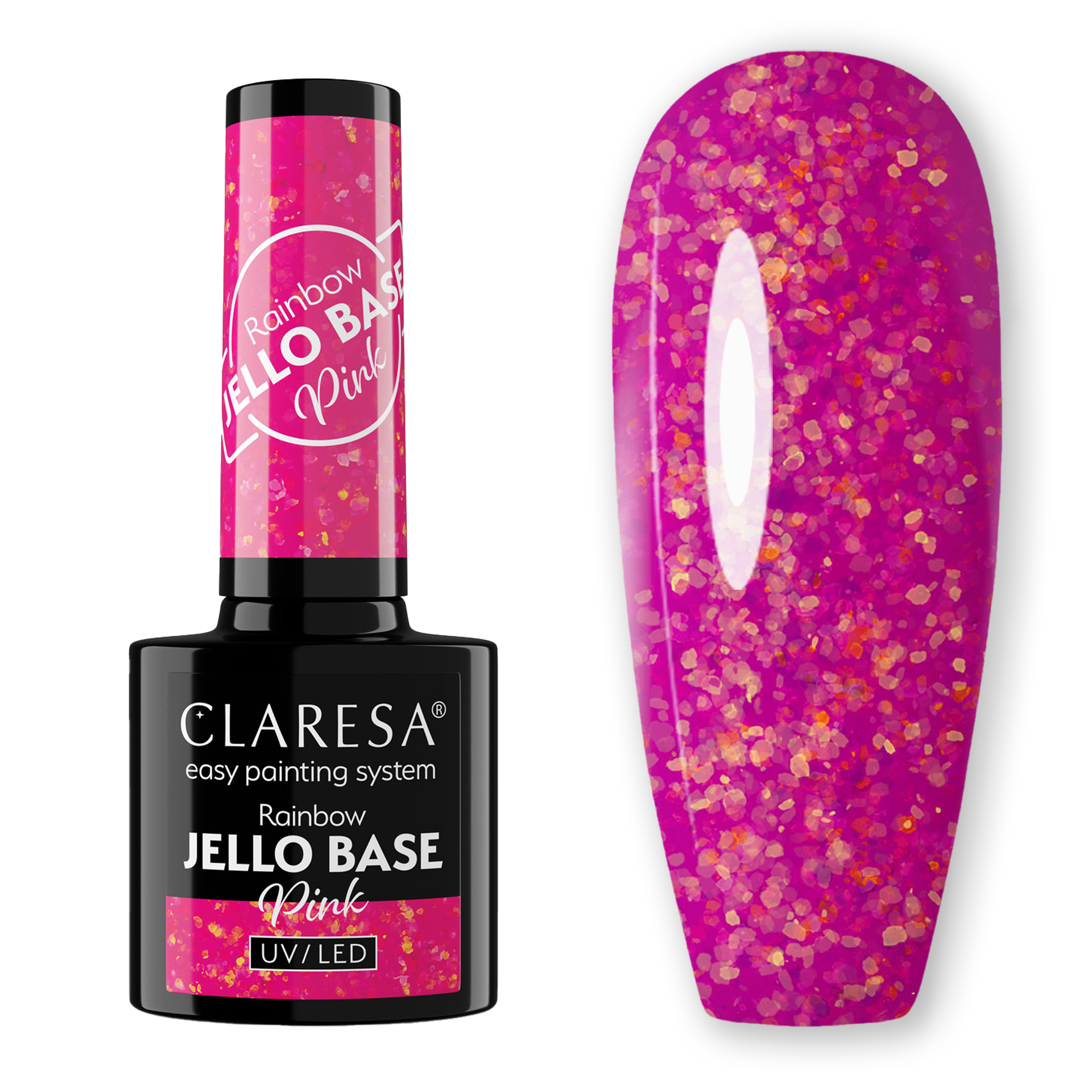 CLARESA UV/LED Rainbow Jello Base - Pink