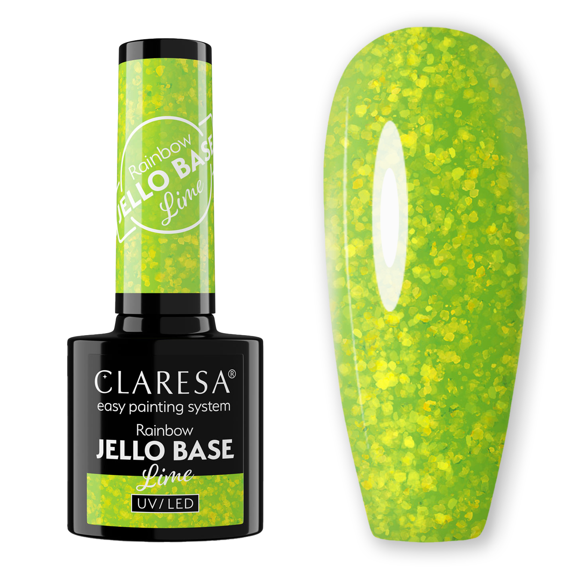 CLARESA UV/LED Rainbow Jello Base - Lime