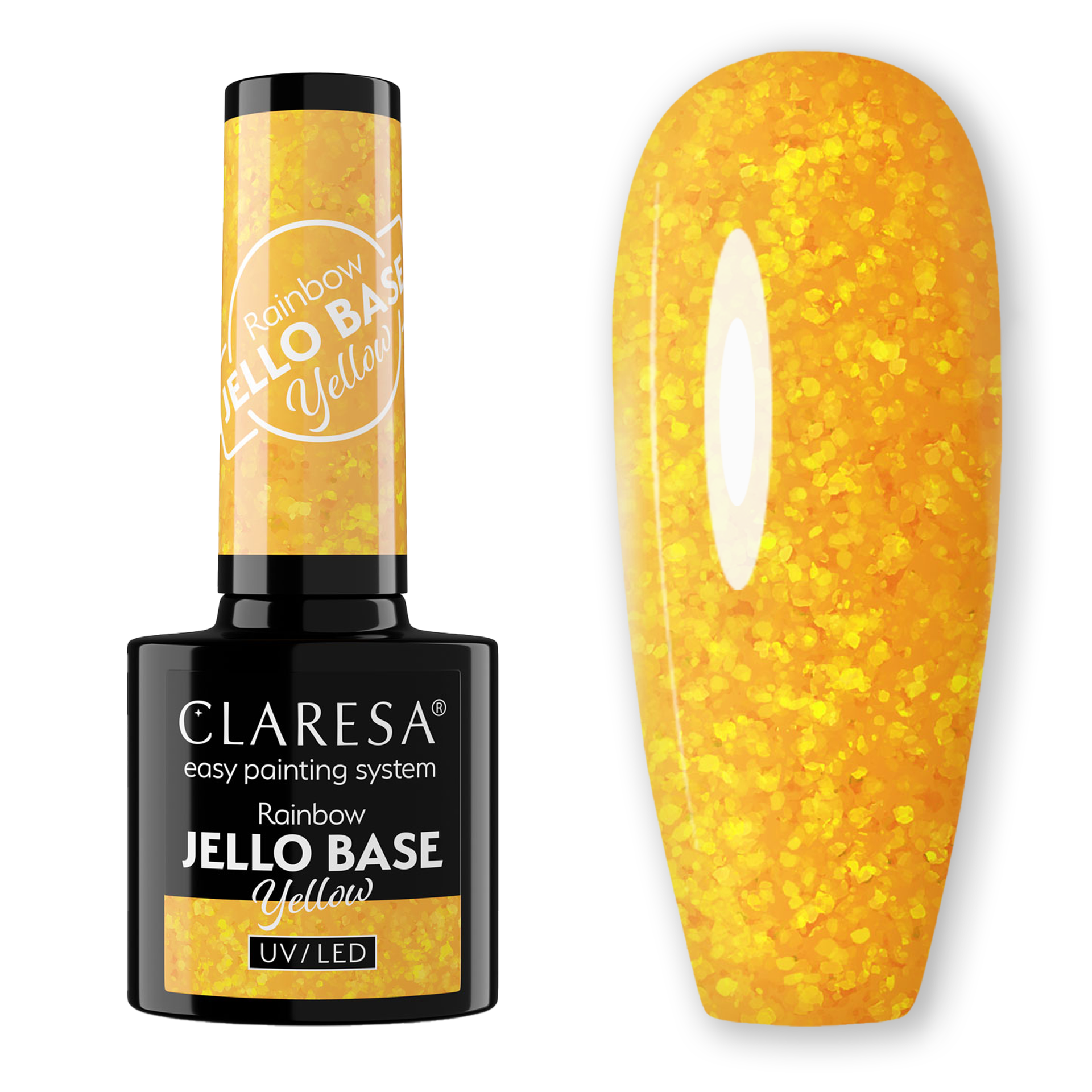 CLARESA UV/LED Rainbow Jello Base - Yellow