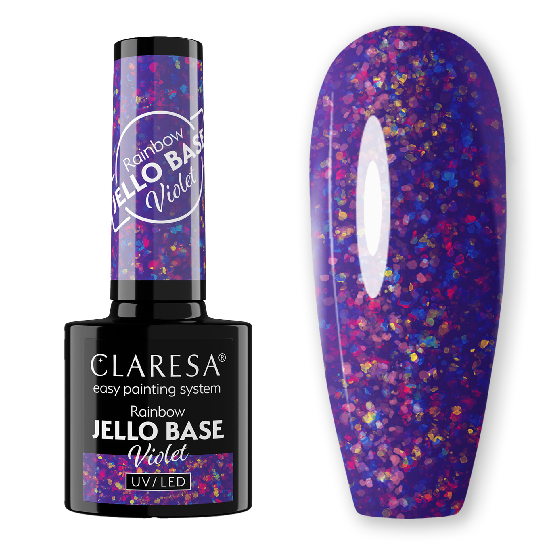 CLARESA UV/LED Rainbow Jello Base - Violet