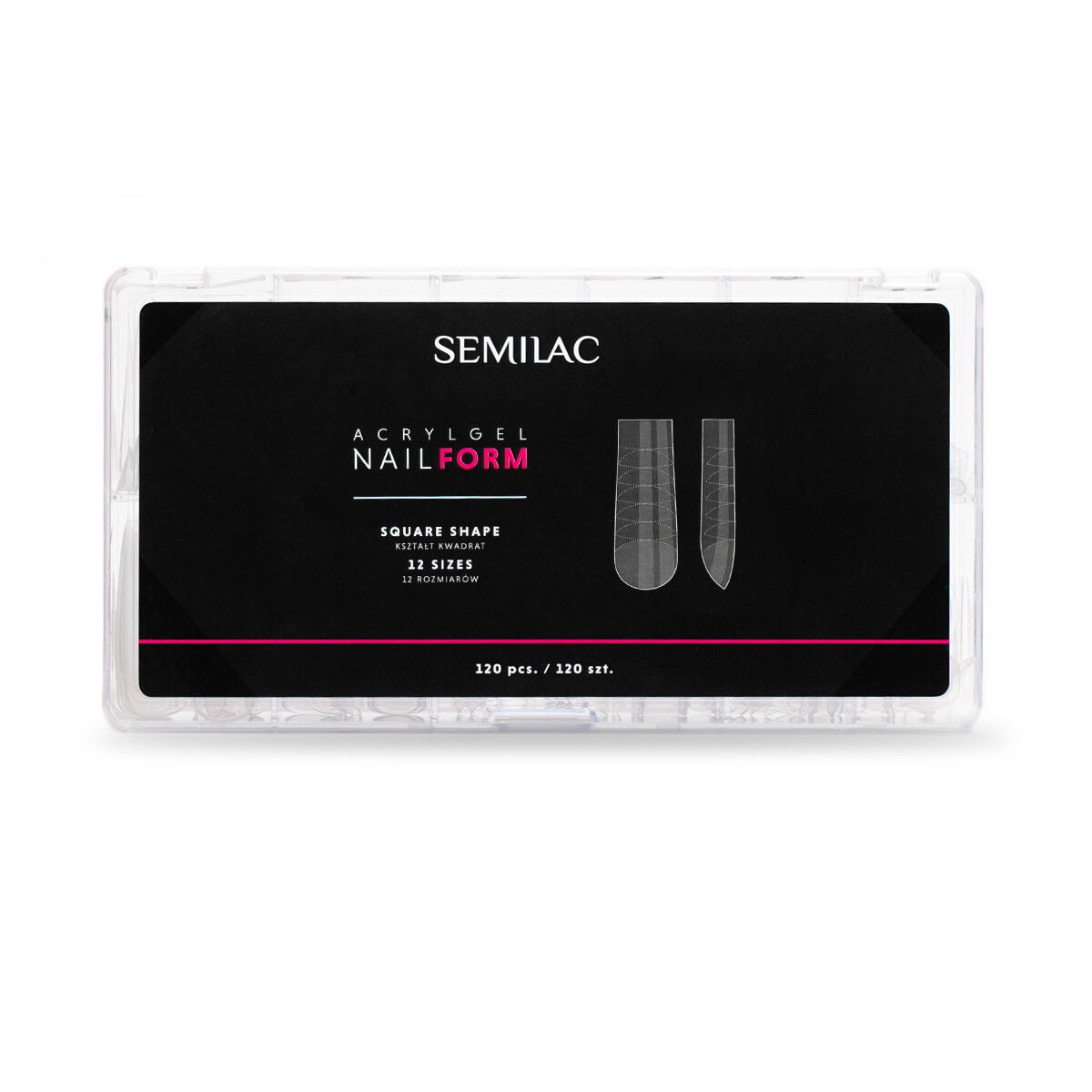 SEMILAC Acryl Gel Tip - 120 db - Kocka