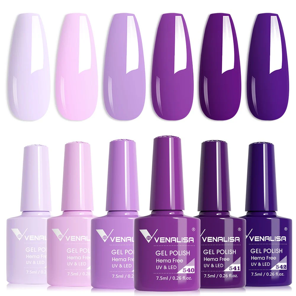 Venalisa 6 db-os UV/LED Gél lakk szett - Amethyst Dream - Hema Free - 2225