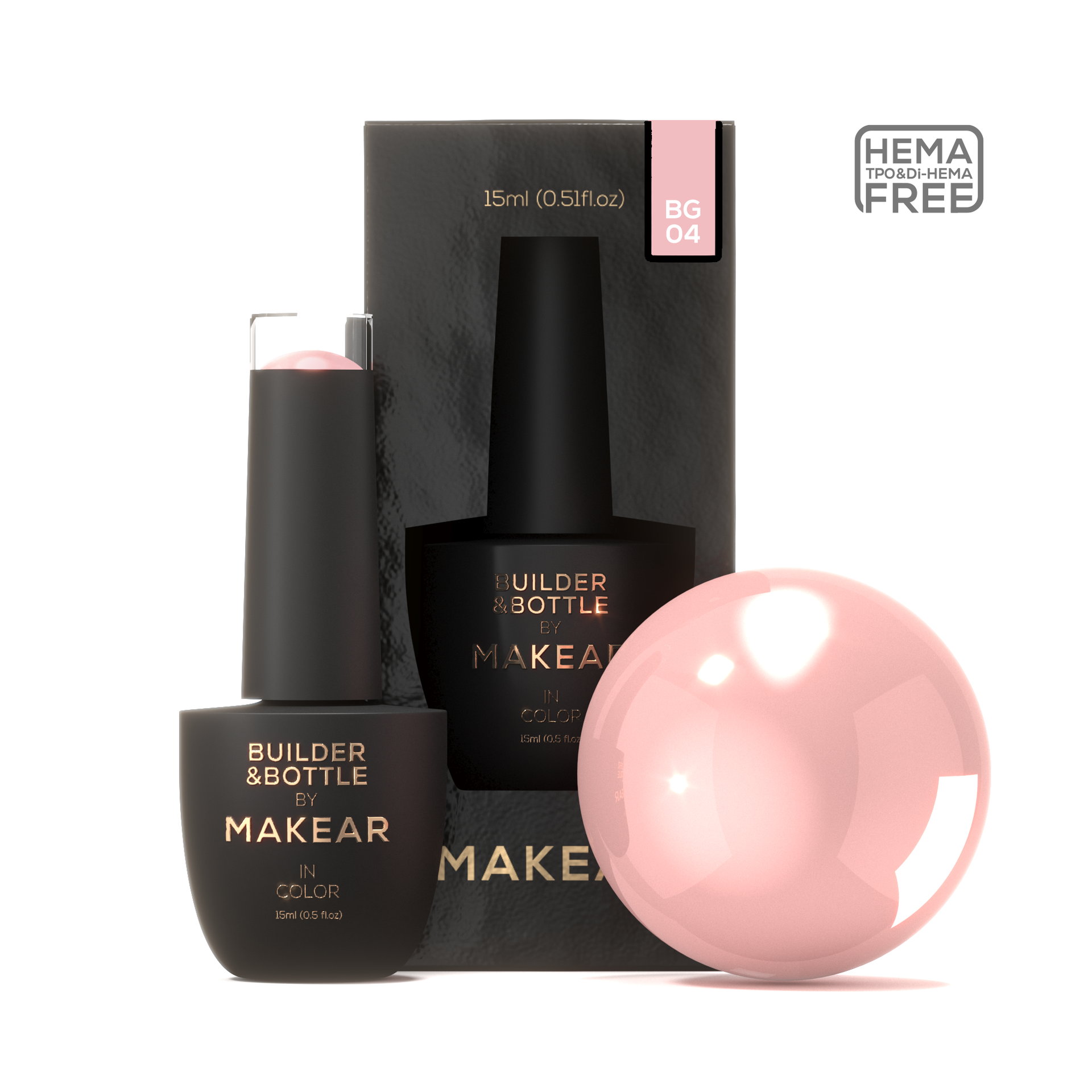 MAKEAR Builder&Bottle Base 15 ml - HEMA-FREE - BG04 