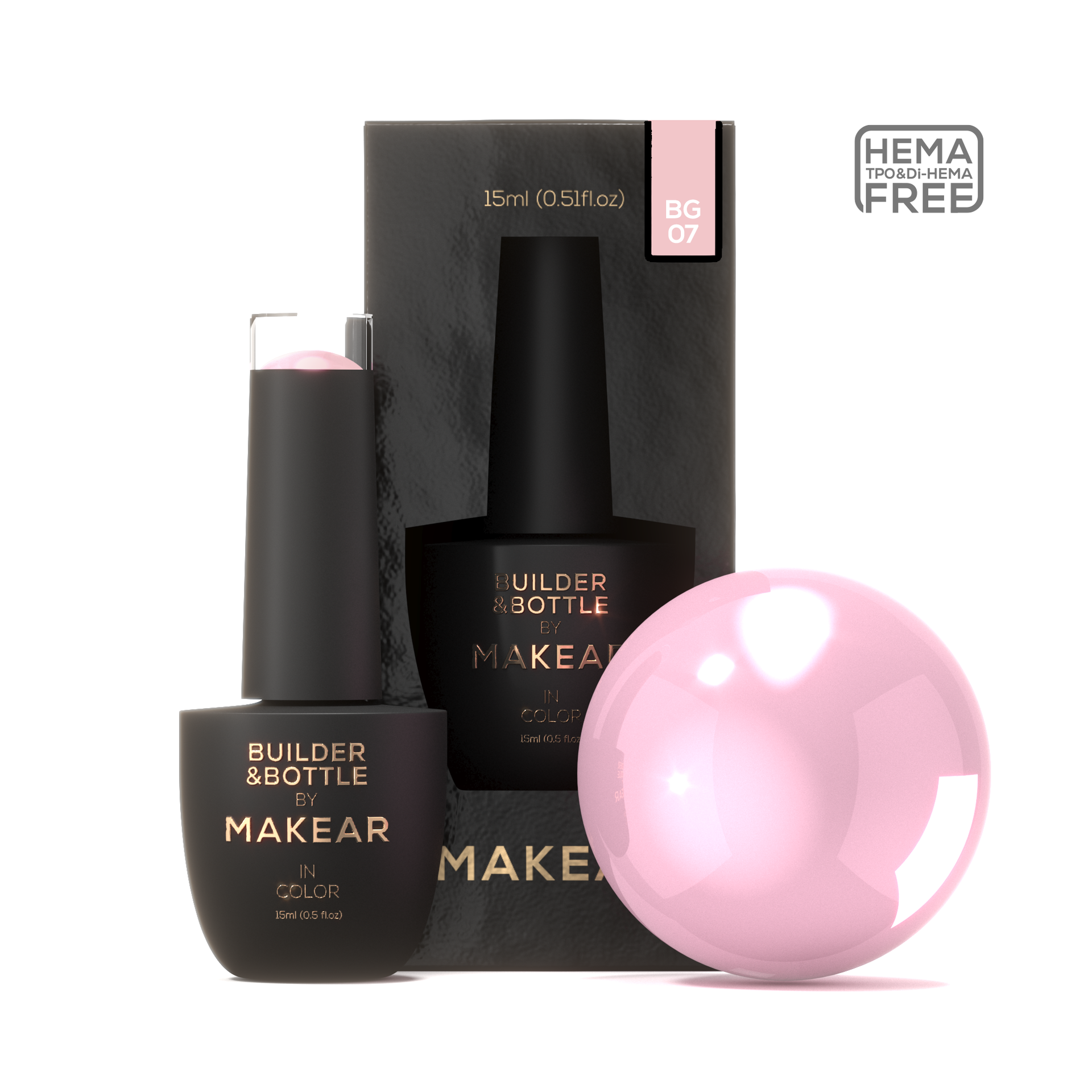 MAKEAR Builder&Bottle Base 15 ml - HEMA-FREE - BG07