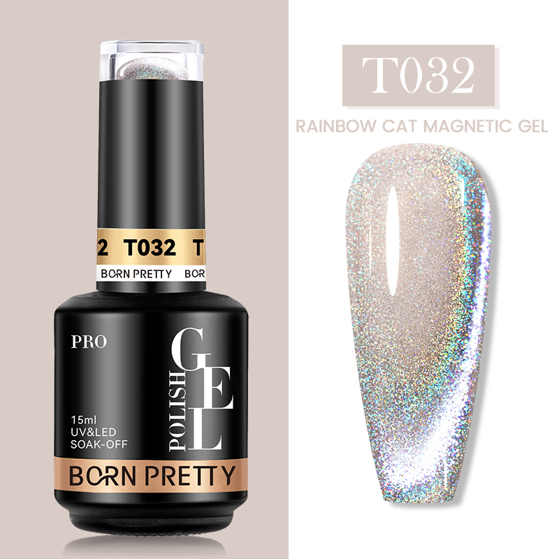 BORN PRETTY PRO UV/LED gél lakk 15 ml - T032 - Rainbow Cat Eye