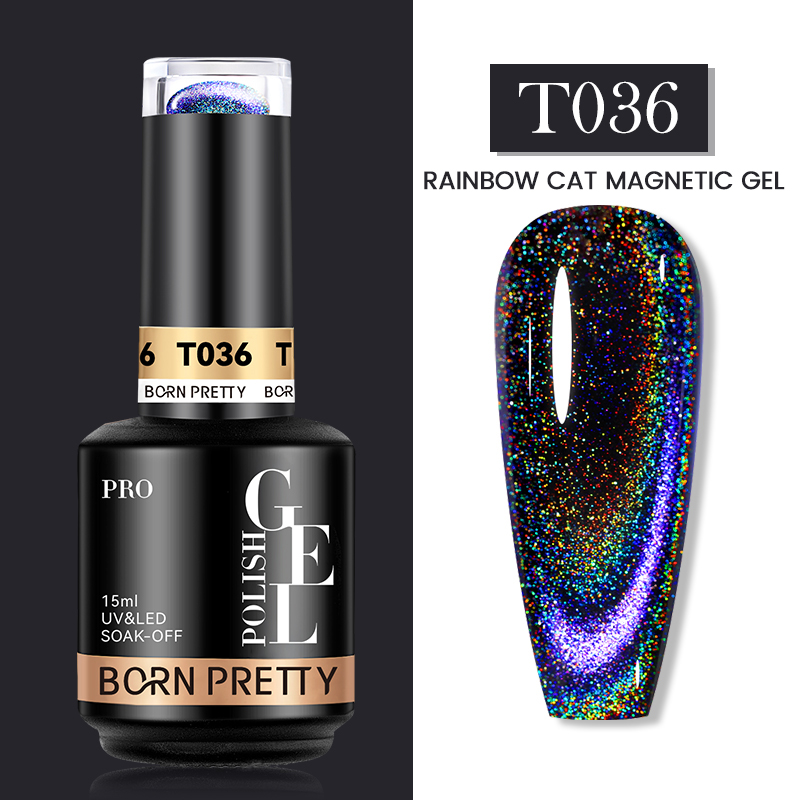 BORN PRETTY PRO UV/LED gél lakk 15 ml - T036 - Aurora Cat Eye