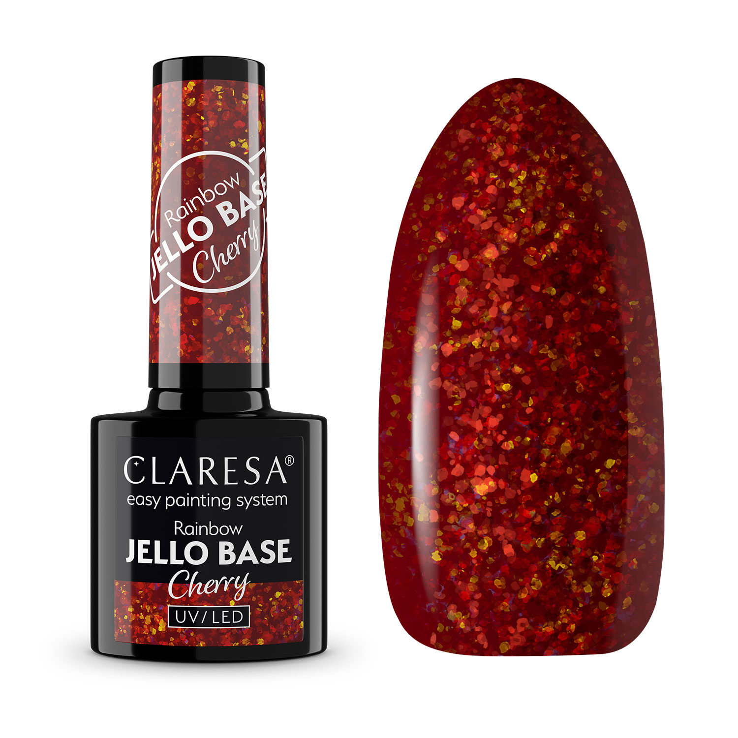 CLARESA UV/LED Rainbow Jello Base - Cherry