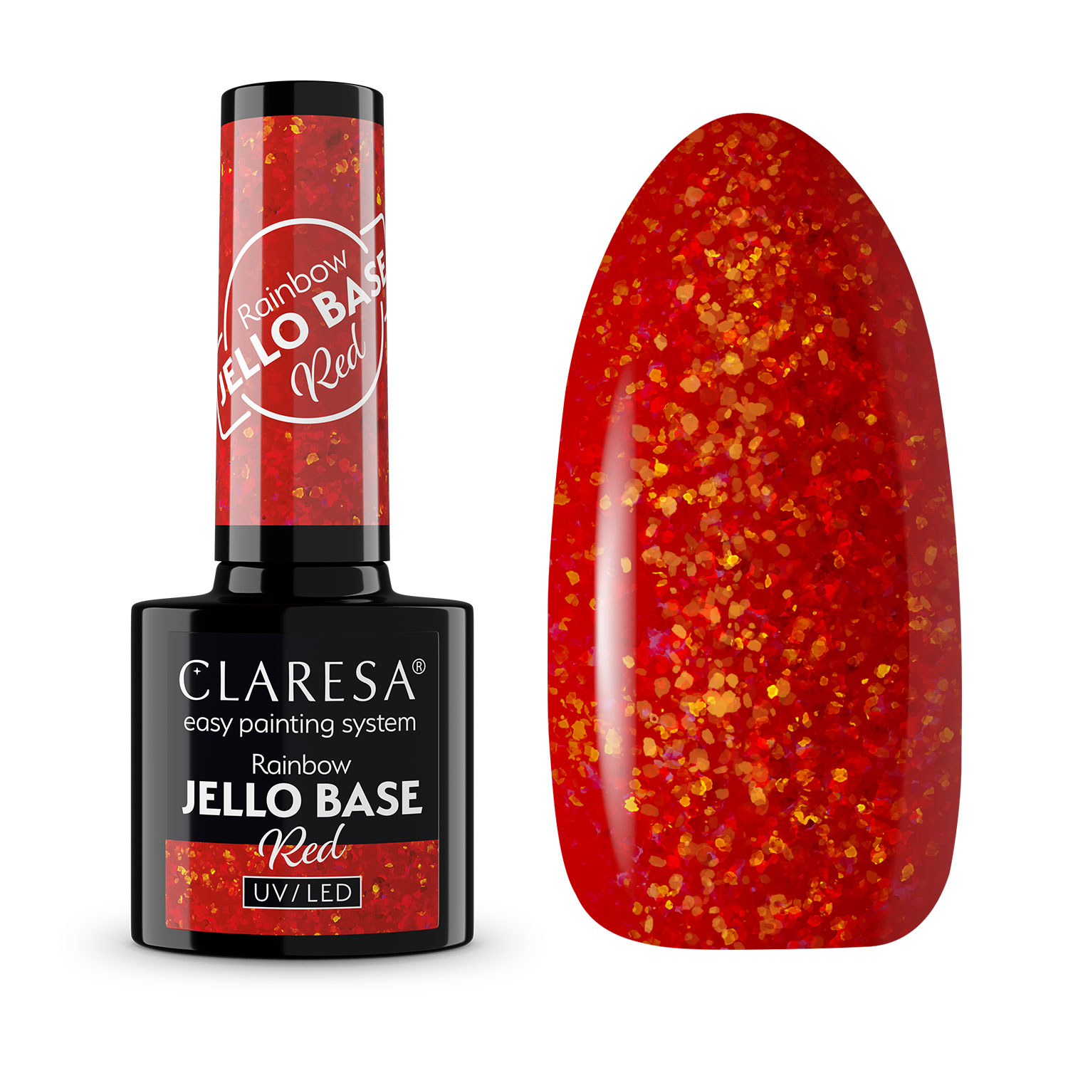 CLARESA UV/LED Rainbow Jello Base - Red