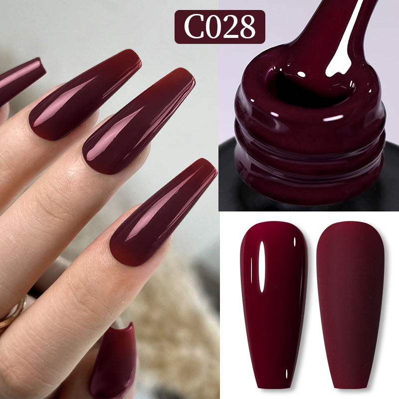 Born Pretty Pro UV/LED HEMA FREE gél lakk 15 ml - C028 - Dark Maroon