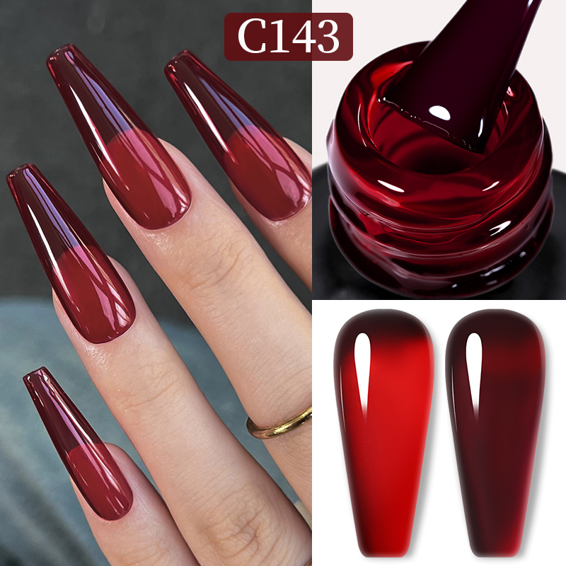 Born Pretty Pro UV/LED HEMA FREE gél lakk 15 ml - C143 - Jelly Wine Red