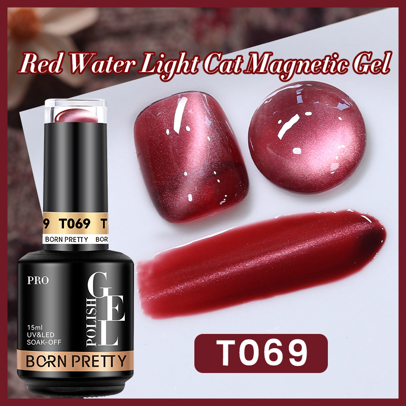 BORN PRETTY PRO UV/LED gél lakk 15 ml - T069 - Red Cat Magnetic Gel