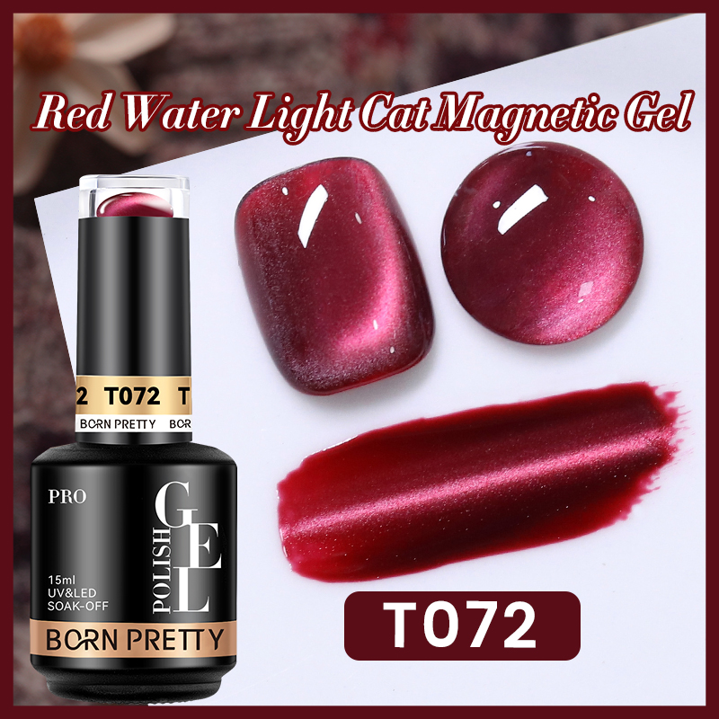 BORN PRETTY PRO UV/LED gél lakk 15 ml - T072 - Red Cat Magnetic Gel