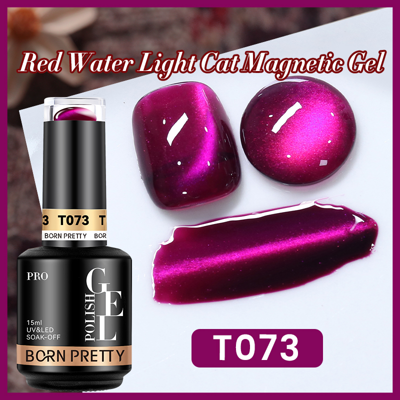 BORN PRETTY PRO UV/LED gél lakk 15 ml - T073 - Red Cat Magnetic Gel