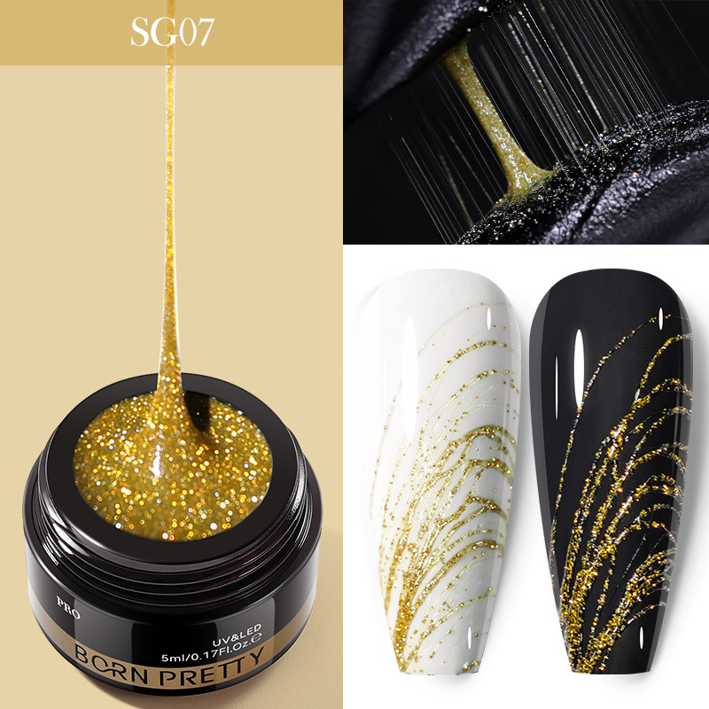 BORN PRETTY PRO Spider Gel 5 ml - SG07 - Reflective Gold