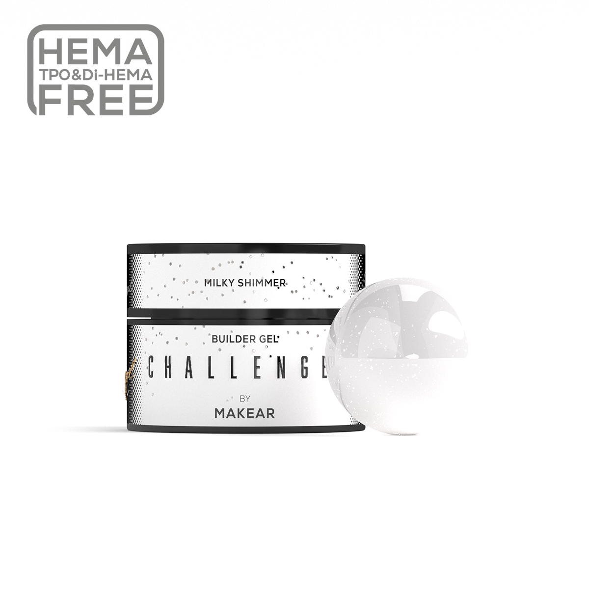 MAKEAR Challengel Builder Gel 15ml - No.HG11 Milky Shimmer