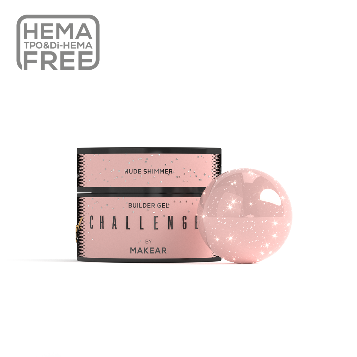 MAKEAR Challengel Builder Gel 15ml - No.HG16 Nude Shimmer