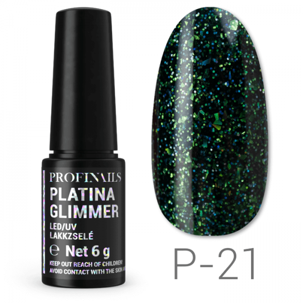 Profinails Platina Glimmer LED/UV lakkzselé 6gr P-21