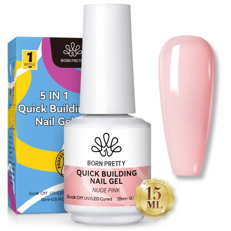 Born Pretty Quick Construction Nail Gel - 15 ml - Nude Pink